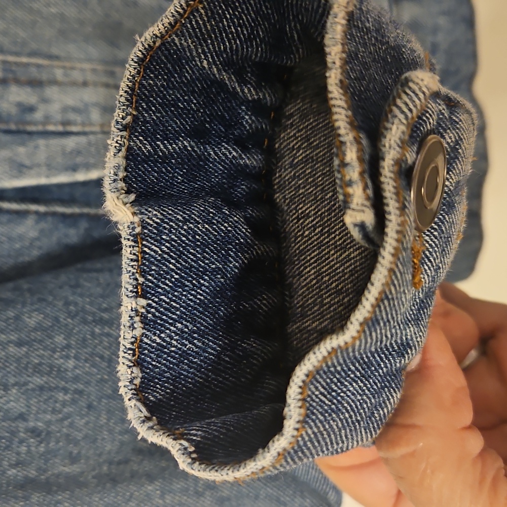 Disney Jean jacket with Mickey Mouse on the back. GUC, Small - Picture 6 of 6